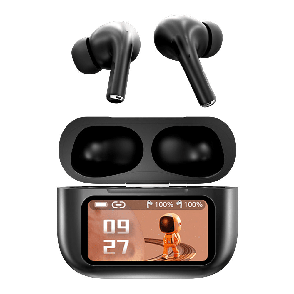 A9 ANC/ENC Touch Control Display earbuds Earbuds ustyles.shop Black 